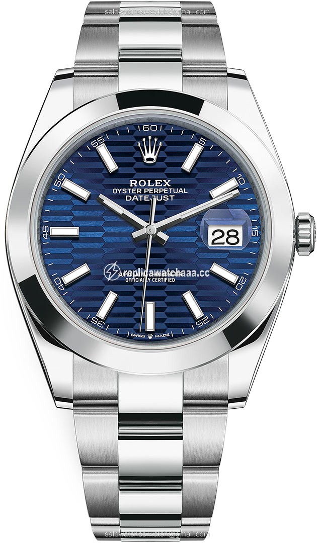 126300 Bright Blue Fluted Oyster Rolex Datejust 41mm Stainless Steel Mens Watch 126300 Bright Blue Fluted Oyster Rolex Datejust 41mm Stainless Steel Mens Watch