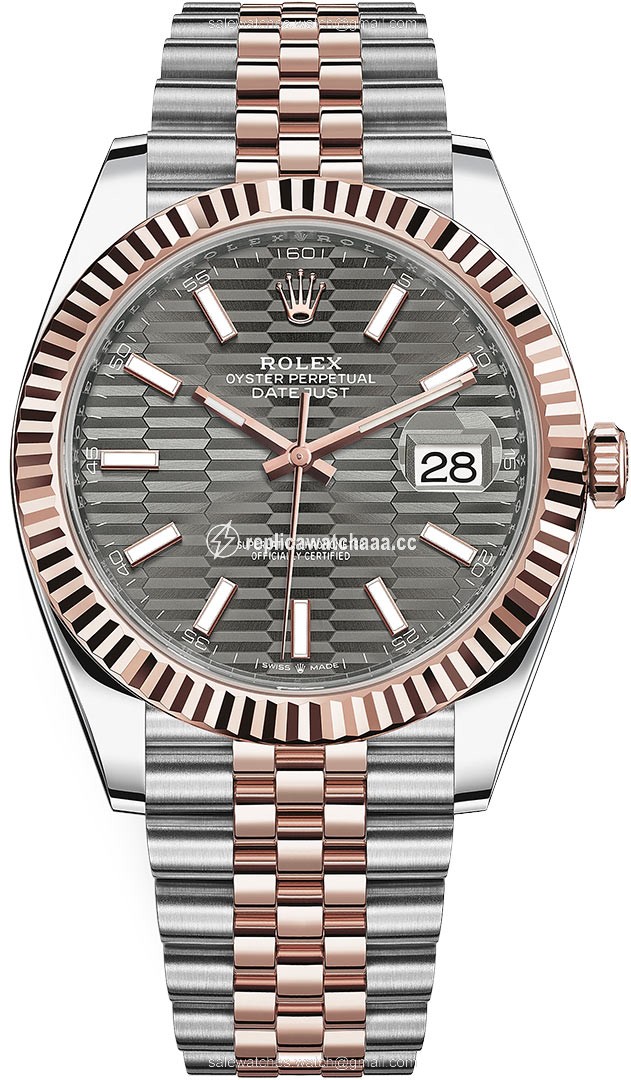 126331 Slate Fluted Jubilee Rolex Datejust 41mm Steel and Everose Gold Mens Watch 126331 Slate Fluted Jubilee Rolex Datejust 41mm Steel and Everose Gold Mens Watch