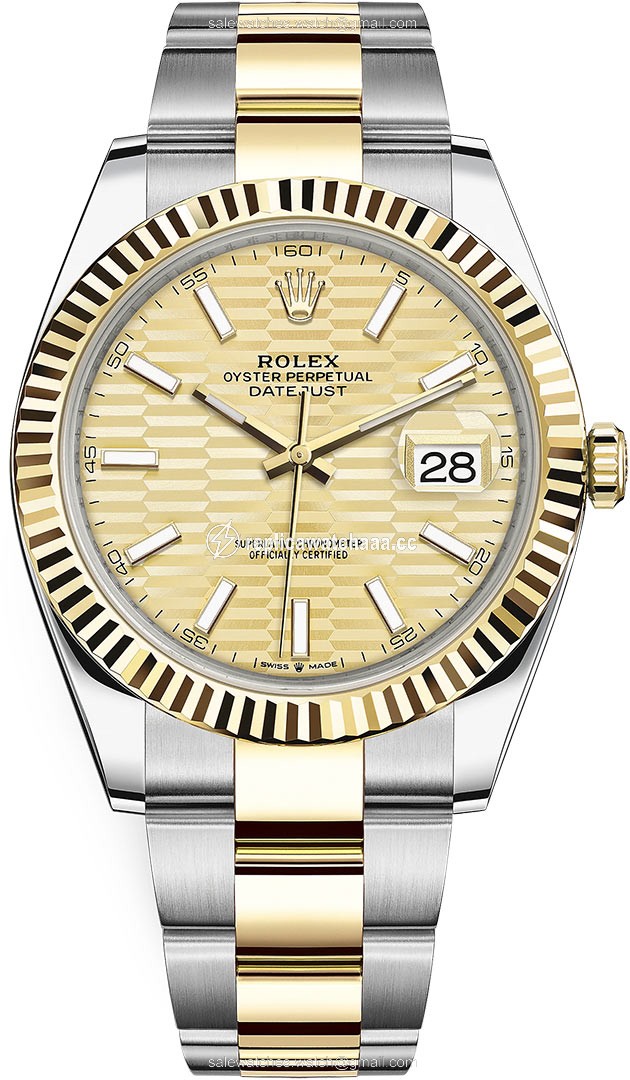 126333 Golden Fluted Oyster Rolex Datejust 41mm Steel and Yellow Gold Mens Watch 126333 Golden Fluted Oyster Rolex Datejust 41mm Steel and Yellow Gold Mens Watch