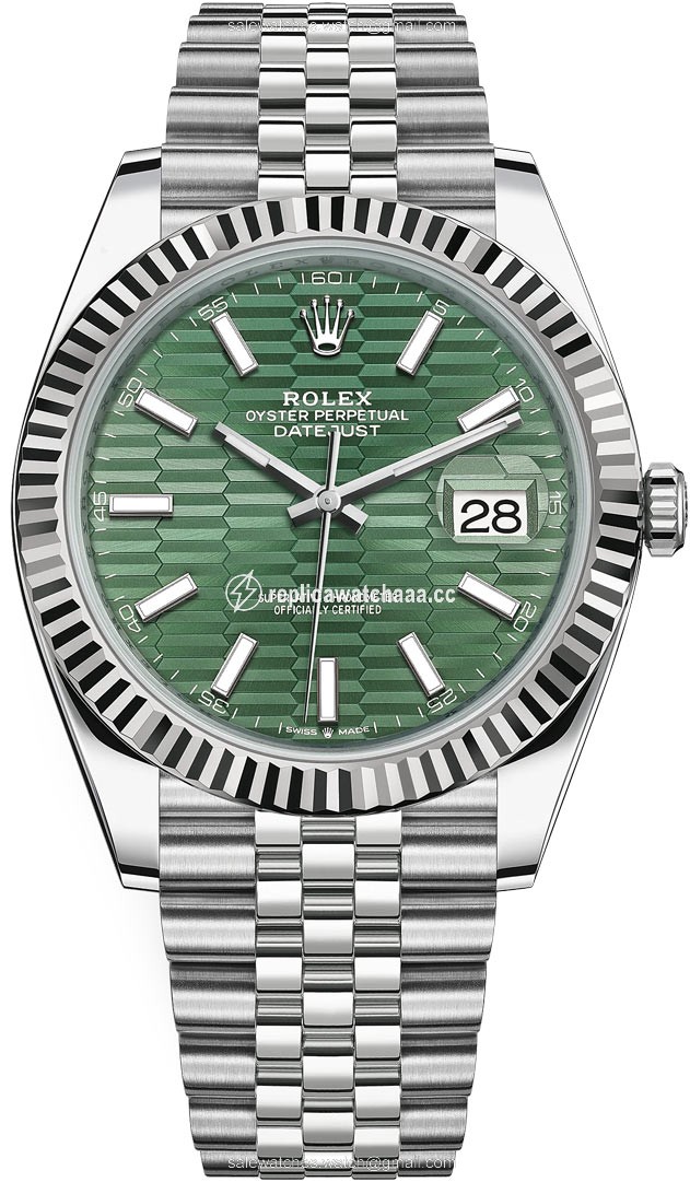 126334 Mint Green Fluted Jubilee Rolex Datejust 41mm Stainless Steel Mens Watch 126334 Mint Green Fluted Jubilee Rolex Datejust 41mm Stainless Steel Mens Watch