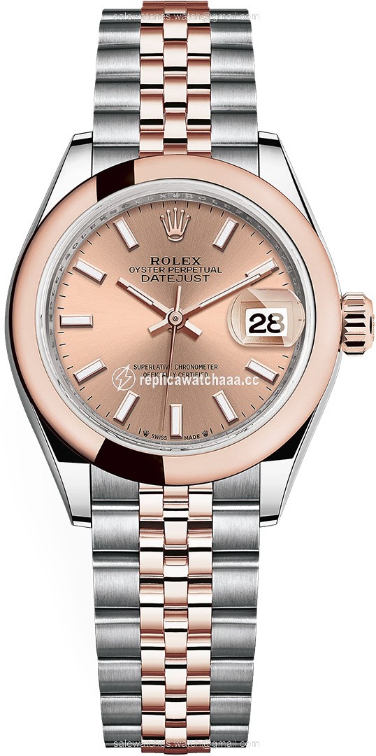 279161 Rose Index Jubilee Rolex Lady Datejust 28mm Stainless Steel and Everose Gold Ladies Watch 279161 Rose Index Jubilee Rolex Lady Datejust 28mm Stainless Steel and Everose Gold Ladies Watch