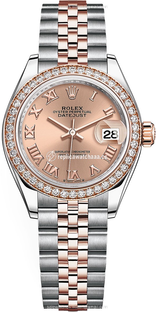 279381RBR Rose Roman Jubilee Rolex Lady Datejust 28mm Stainless Steel and Everose Gold Ladies Watch 279381RBR Rose Roman Jubilee Rolex Lady Datejust 28mm Stainless Steel and Everose Gold Ladies Watch