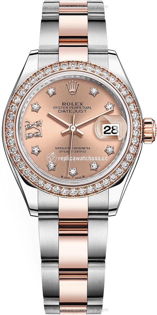 279381RBR Rose 17 Diamond Oyster Rolex Lady Datejust 28mm Stainless Steel and Everose Gold Ladies Watch 279381RBR Rose 17 Diamond Oyster Rolex Lady Datejust 28mm Stainless Steel and Everose Gold Ladies Watch