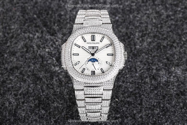 Patek Philippe Nautilus 5726 R8 Factory Gypsophila Diamond White Dial Patek Philippe Nautilus 5726 R8 Factory Gypsophila Diamond White Dial