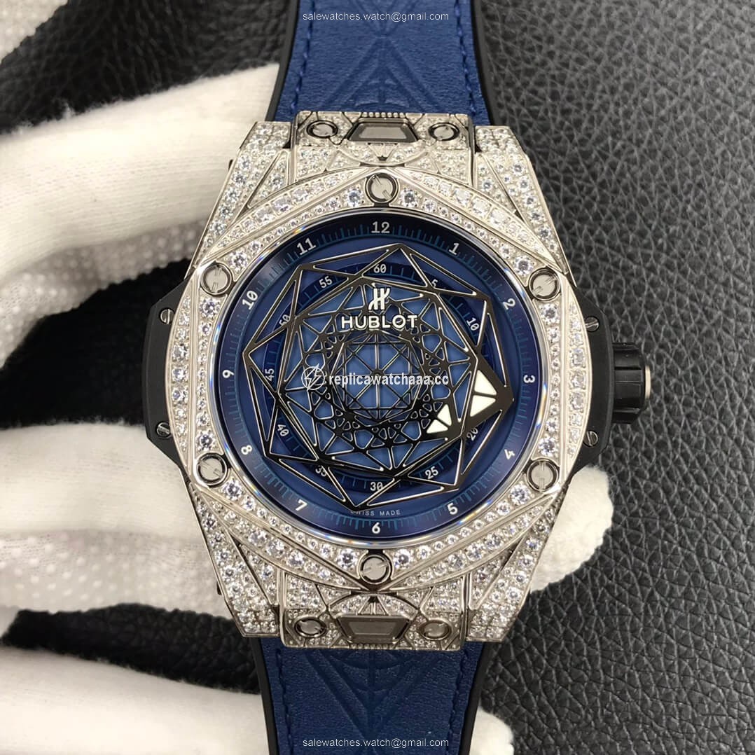 Hublot Big Bang WWF Factory Titanium Full Diamond Case Hublot Big Bang WWF Factory Titanium Full Diamond Case