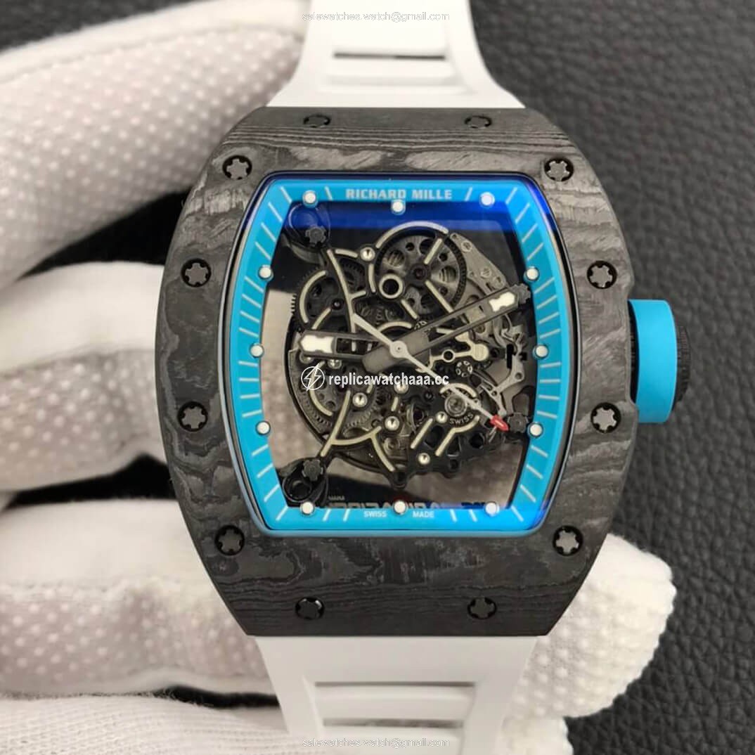 Richard Mille RM055 ZF Factory White Rubber Strap Richard Mille RM055 ZF Factory White Rubber Strap