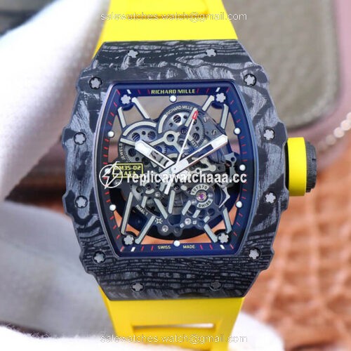 Richard Mille RM35-02 ZF Factory Yellow Rubber Strap Richard Mille RM35-02 ZF Factory Yellow Rubber Strap