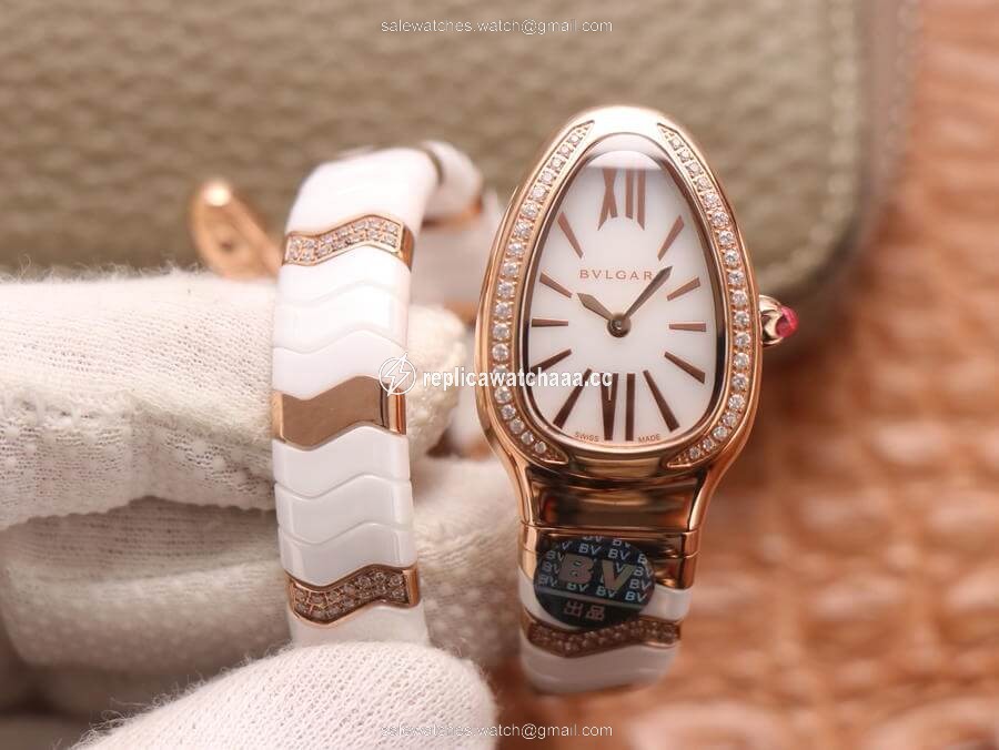 Bvlgari Serpenti 102202 BV Factory Rose Gold White Dial Bvlgari Serpenti 102202 BV Factory Rose Gold White Dial