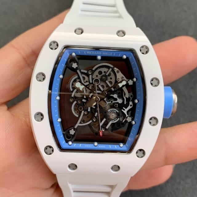 Richard Mille RM055 KV Factory V2 White Rubber Strap Richard Mille RM055 KV Factory V2 White Rubber Strap