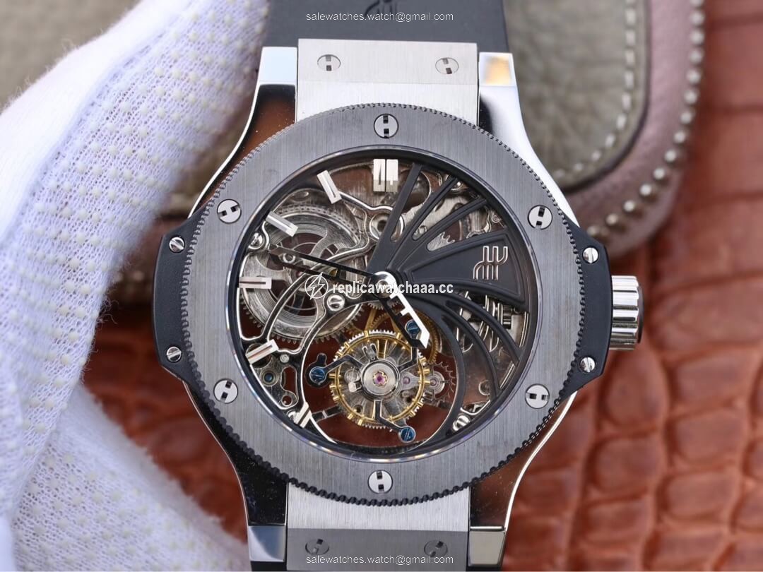 Hublot Big Bang Hollow Tourbillon Ceramic Bezel Skeleton Dial Hublot Big Bang Hollow Tourbillon Ceramic Bezel Skeleton Dial