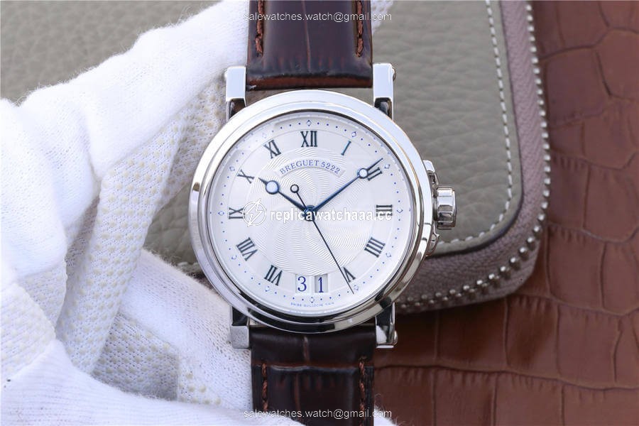 Breguet Marine 5817ST/12/5V8 White Dial Cowhide Strap Breguet Marine 5817ST/12/5V8 White Dial Cowhide Strap
