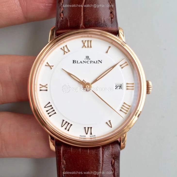 Blancpain Villeret 6651-3642-55B ZF Factory Rose Gold White Dial Blancpain Villeret 6651-3642-55B ZF Factory Rose Gold White Dial