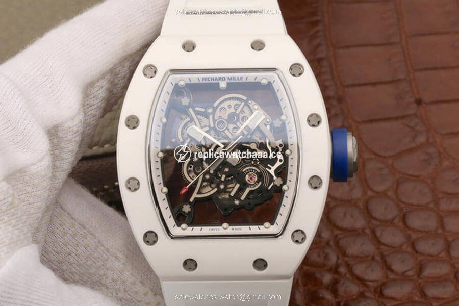 Richard Mille RM055 KV Factory White Ceramic Case Richard Mille RM055 KV Factory White Ceramic Case