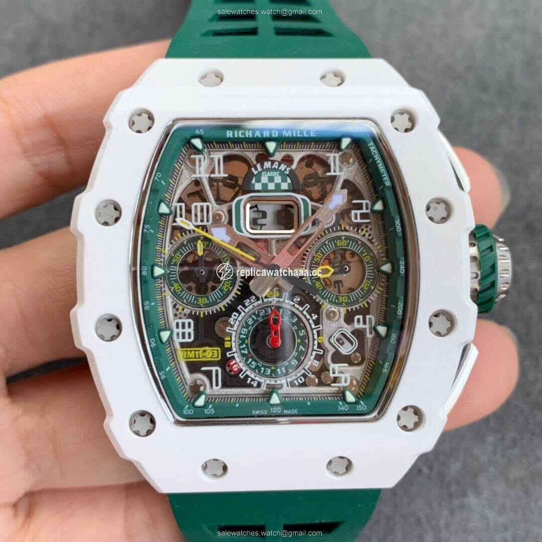 Richard Mille RM011-03 KV Factory White Ceramic Skeleton Dial Richard Mille RM011-03 KV Factory White Ceramic Skeleton Dial