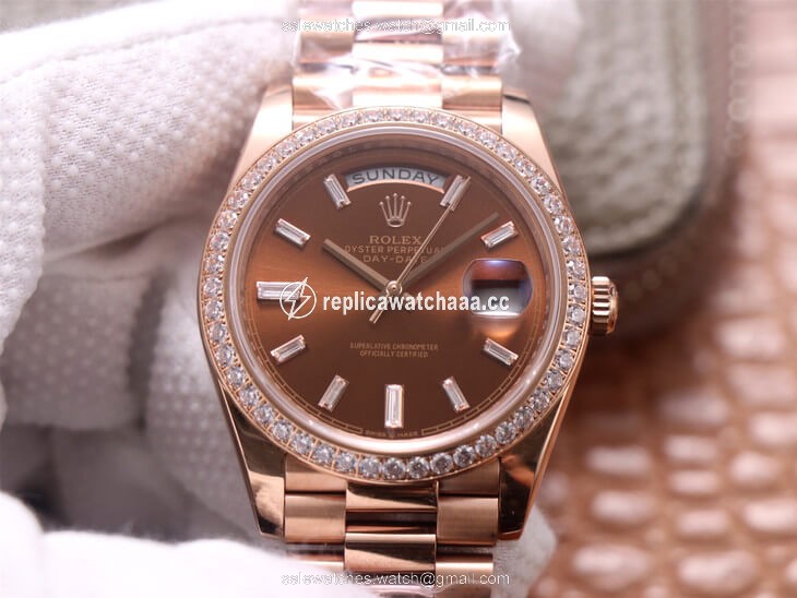 Rolex Day-Date M228345RBR-0006 EW Factory Diamond Chocolate Color Dial Rolex Day-Date M228345RBR-0006 EW Factory Diamond Chocolate Color Dial