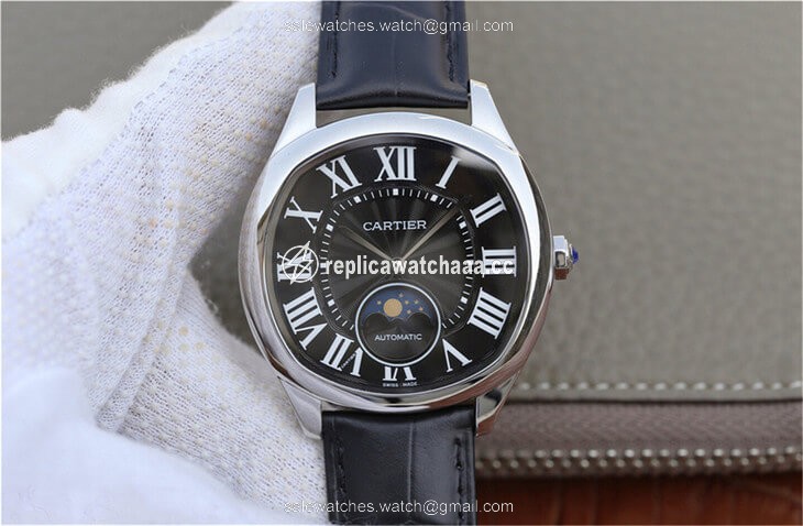 Drive De Cartier Moonphase WGNM0009 Black Dial Drive De Cartier Moonphase WGNM0009 Black Dial