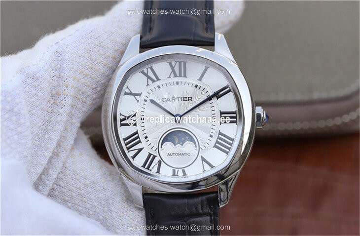 Drive De Cartier Moonphase WSNM0008 Silver Dial Drive De Cartier Moonphase WSNM0008 Silver Dial