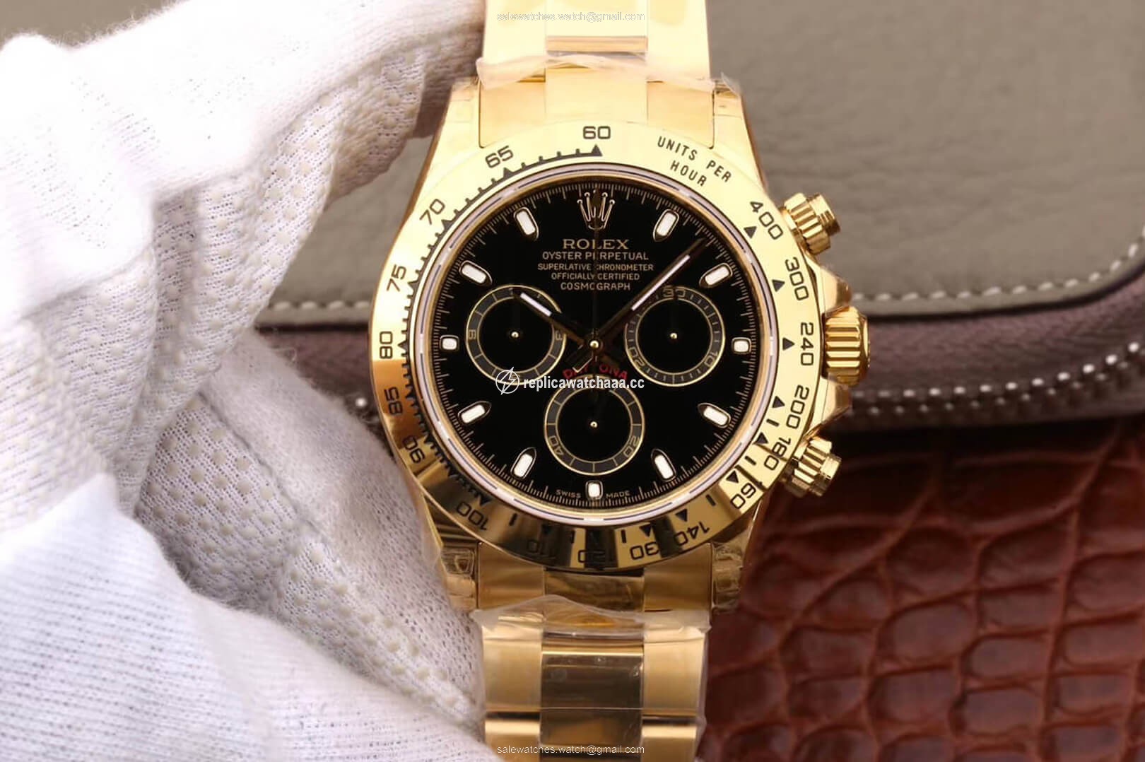 Rolex Daytona Cosmograph M116508-0004 JH Factory Yellow Gold Black Dial Rolex Daytona Cosmograph M116508-0004 JH Factory Yellow Gold Black Dial
