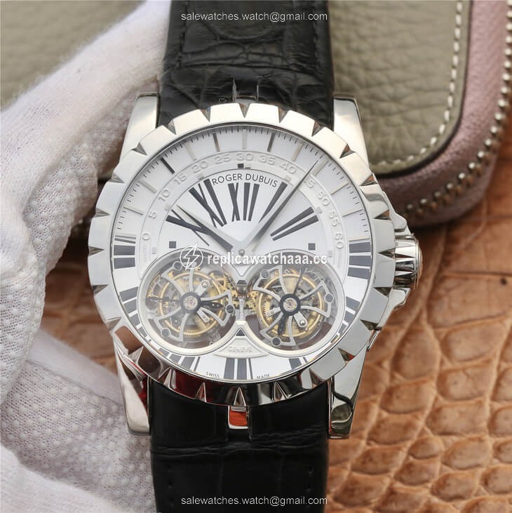 Roger Dubuis Excalibur RDDBEX0250 JB Factory Tourbillon White Dial Roger Dubuis Excalibur RDDBEX0250 JB Factory Tourbillon White Dial