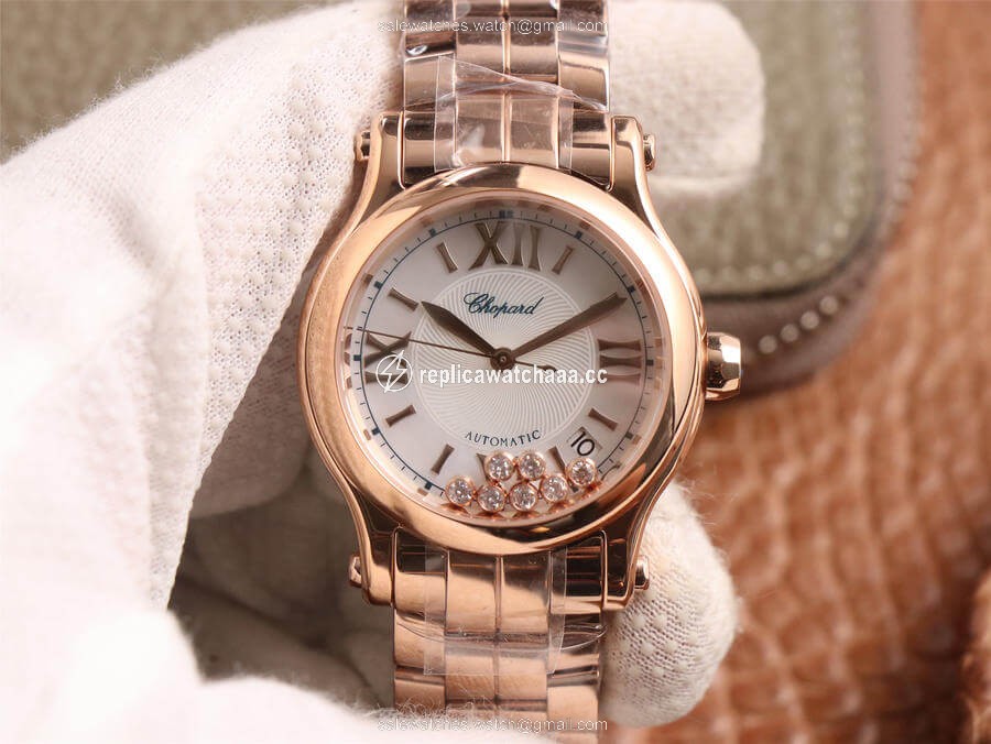 Chopard Happy Sport 274808-5002 YF Factory White Dial Rose Gold Chopard Happy Sport 274808-5002 YF Factory White Dial Rose Gold