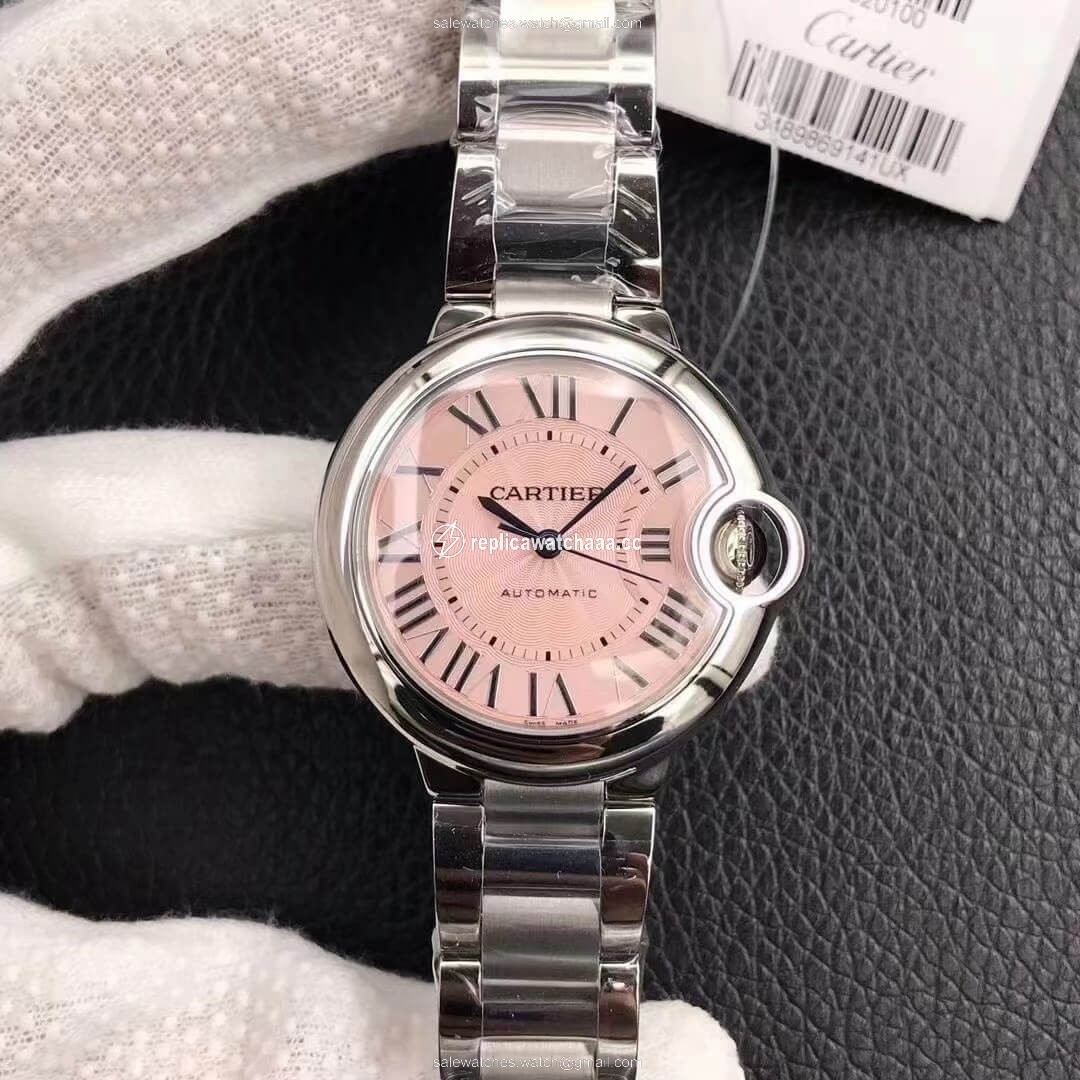 Ballon Bleu De Cartier 33MM W6920041 V6 Factory Pink Dial Ballon Bleu De Cartier 33MM W6920041 V6 Factory Pink Dial