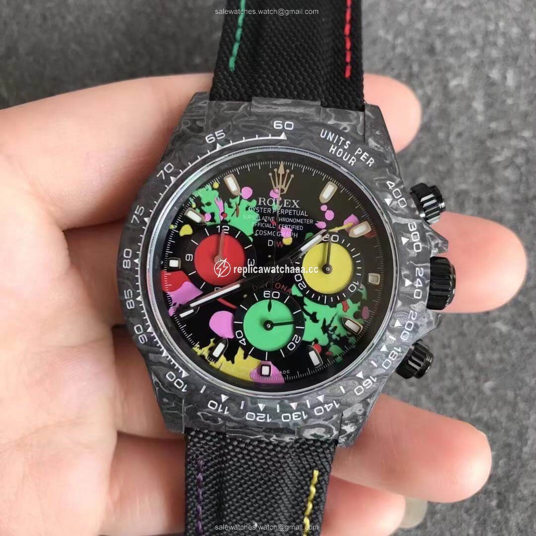Rolex Daytona Cosmograph Carbon Fiber Diw Customized Version Noob Factory Color Dial Rolex Daytona Cosmograph Carbon Fiber Diw Customized Version Noob Factory Color Dial