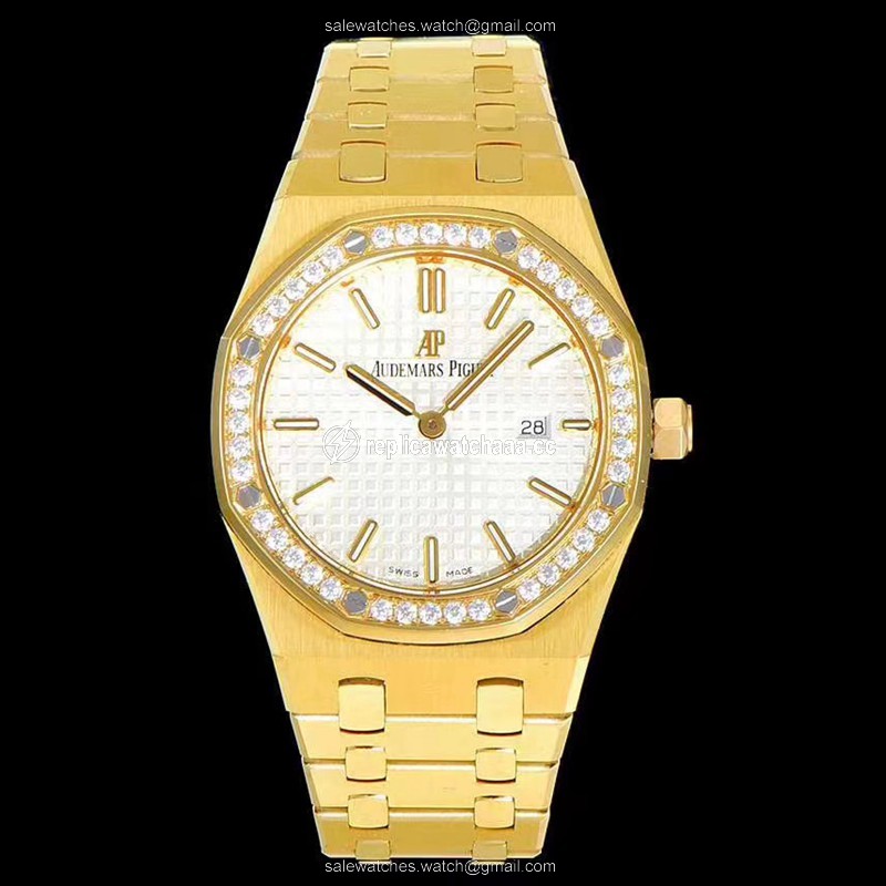 Audemars Piguet Royal Oak Quartz 67651BA.ZZ.1261BA.01 JF Factory Yellow Gold Diamond Audemars Piguet Royal Oak Quartz 67651BA.ZZ.1261BA.01 JF Factory Yellow Gold Diamond