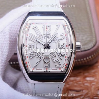 Franck Muller Vanguard V 45 SC DT 5N BC ZF Factory White Dial Franck Muller Vanguard V 45 SC DT 5N BC ZF Factory White Dial