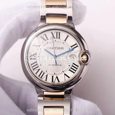 Ballon Bleu de Cartier W69009Z3 Wrap Gold V9 Factory Silver White Dial Ballon Bleu de Cartier W69009Z3 Wrap Gold V9 Factory Silver White Dial