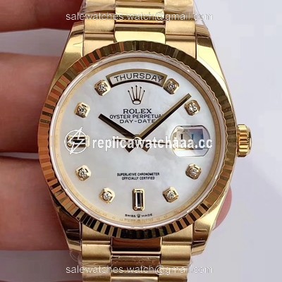 Rolex Day-Date M128238 EW Factory White Dial Diamond Time Scale Rolex Day-Date M128238 EW Factory White Dial Diamond Time Scale