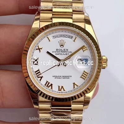 Rolex Day-Date M128238 EW Factory White Dial Roman Time Scale Rolex Day-Date M128238 EW Factory White Dial Roman Time Scale