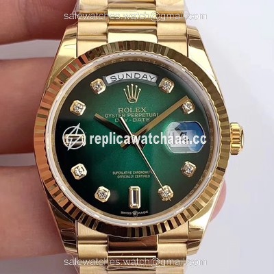 Rolex Day-Date M128238-0069 Yellow Gold EW Factory Gradual Green Dial Rolex Day-Date M128238-0069 Yellow Gold EW Factory Gradual Green Dial