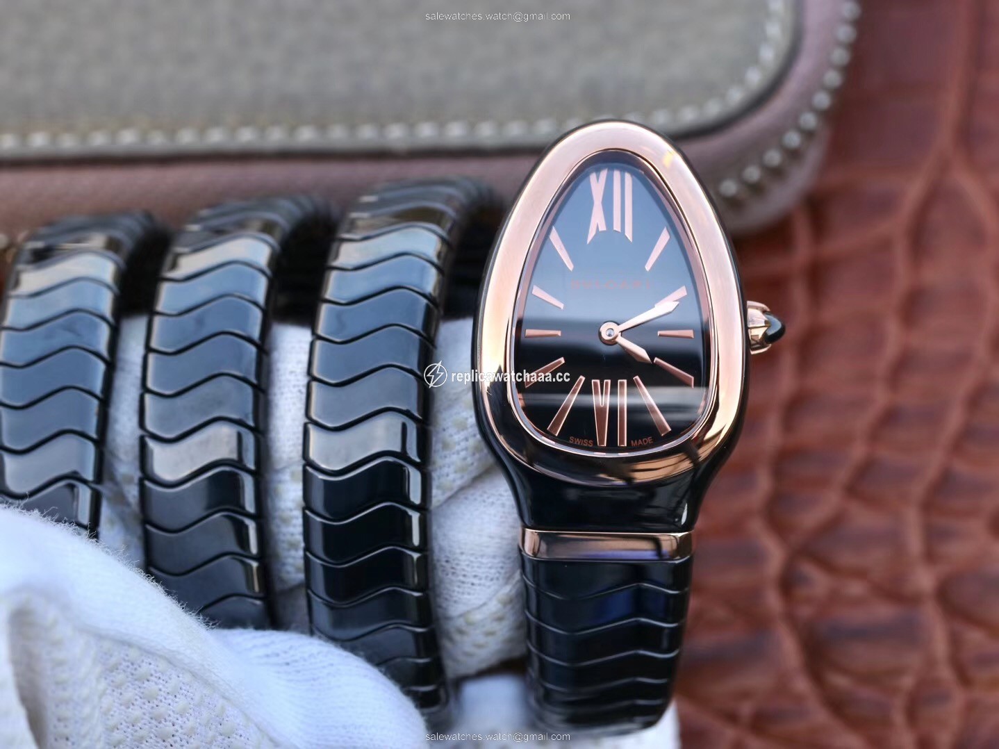 Bvlgari Serpenti Spiga Watch 102885 BV Factory Rose Gold No Diamond Bvlgari Serpenti Spiga Watch 102885 BV Factory Rose Gold No Diamond