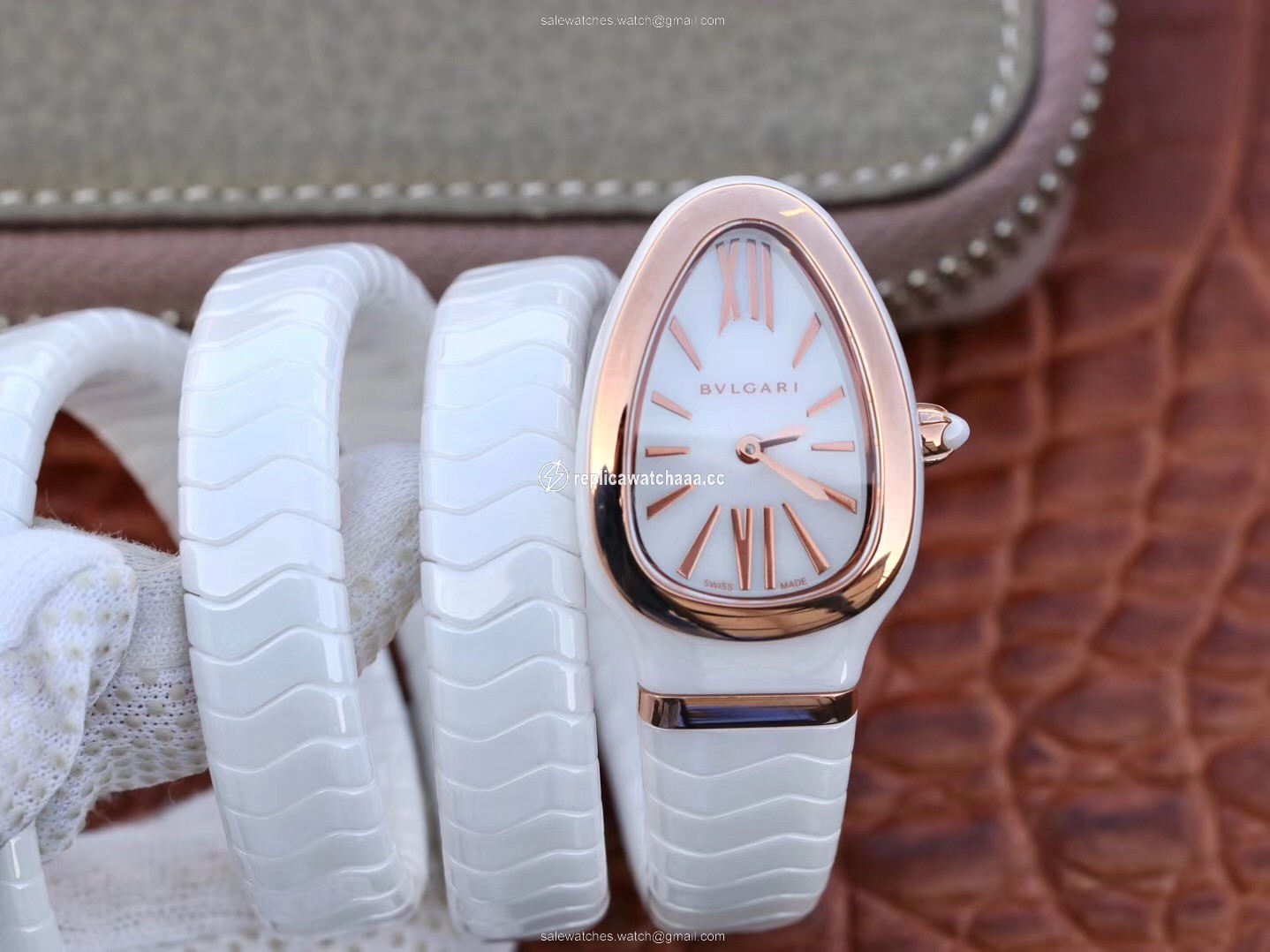 Bvlgari Serpenti Spiga Watch 102886 BV Factory Rose Gold No Diamond Bvlgari Serpenti Spiga Watch 102886 BV Factory Rose Gold No Diamond