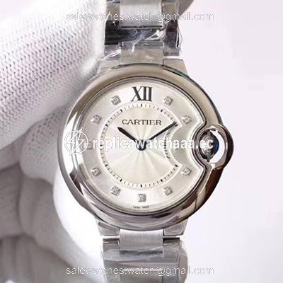 Ballon Bleu De Cartier WE9020 33mm V6 Factory White Dial Ballon Bleu De Cartier WE9020 33mm V6 Factory White Dial