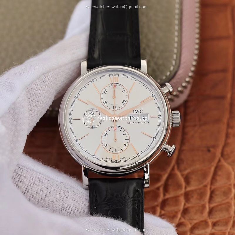 IWC Portofino Chronograph Multi-function IW391022 ZF Factory White Dial With Rose Gold Markers IWC Portofino Chronograph Multi-function IW391022 ZF Factory White Dial With Rose Gold Markers