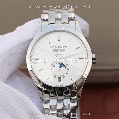 Patek Philippe Complications Annual Calendar 5396G KM Factory Steel Strap White Dial Patek Philippe Complications Annual Calendar 5396G KM Factory Steel Strap White Dial