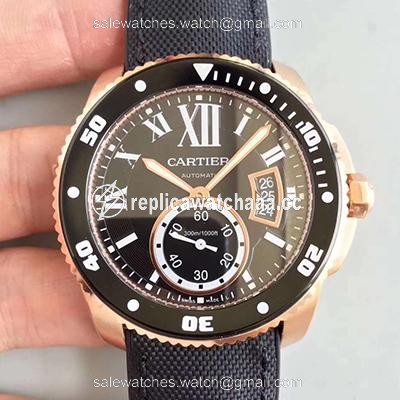Calibre De Cartier Diver W7100052 42MM JF Factory Black Dial Calibre De Cartier Diver W7100052 42MM JF Factory Black Dial