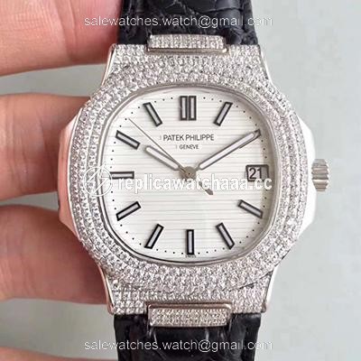 Patek Philippe Nautilus Jumbo 5719/1G-001 White Dial Patek Philippe Nautilus Jumbo 5719/1G-001 White Dial