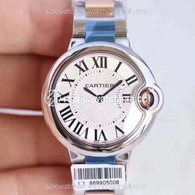 Ballon Bleu De Cartier Ladies W6920033 36MM V6 Factory White Textured Dial Ballon Bleu De Cartier Ladies W6920033 36MM V6 Factory White Textured Dial