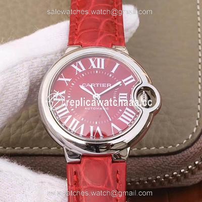 Ballon Bleu De Cartier 33MM WSBB0022 TW Factory Red Dial Ballon Bleu De Cartier 33MM WSBB0022 TW Factory Red Dial