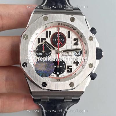 Audemars Piguet Royal Oak Offshore Panda 26170ST.OO.D101CR.02 Black Leather Strap JF Factory V2 White Dial Audemars Piguet Royal Oak Offshore Panda 26170ST.OO.D101CR.02 Black Leather Strap JF Factory V2 White Dial