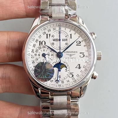 Longines Master Collection Moonphase Chronograph L2.673.4.78.6 JF Factory White Dial Longines Master Collection Moonphase Chronograph L2.673.4.78.6 JF Factory White Dial