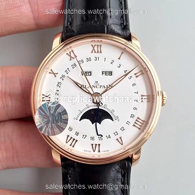 Blancpain Villeret 6654-3642-55B OM Factory White Dial Blancpain Villeret 6654-3642-55B OM Factory White Dial
