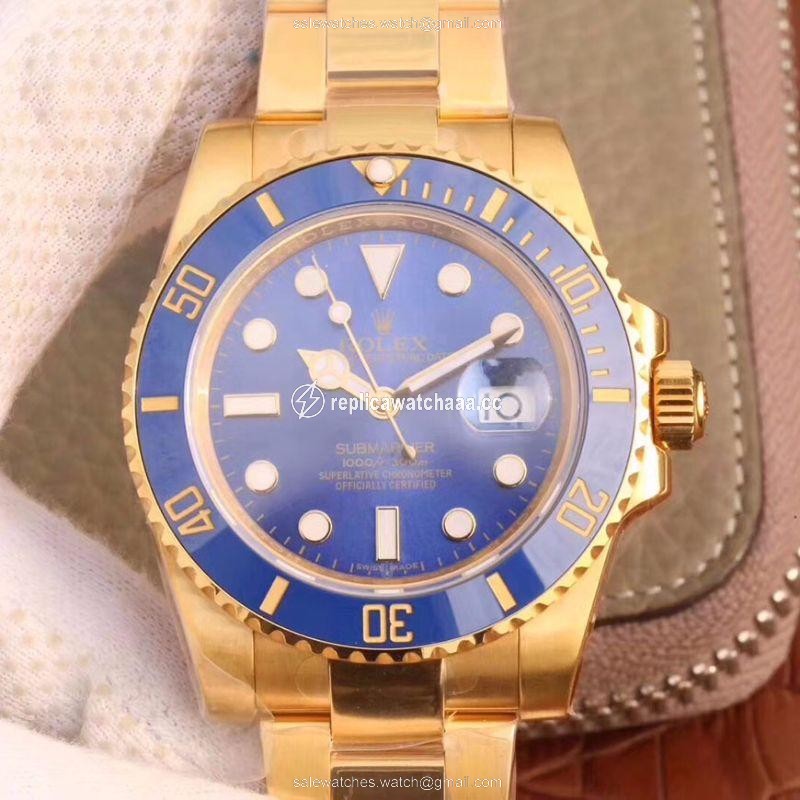 Rolex Submariner Date 116618LB VR Factory 18K Yellow Gold Wrapped Blue Dial Rolex Submariner Date 116618LB VR Factory 18K Yellow Gold Wrapped Blue Dial