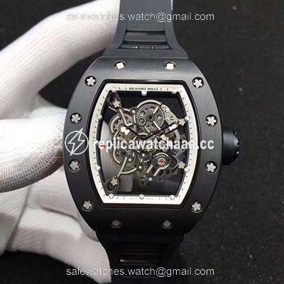Richard Mille RM055 KV Factory Ceramic White Skeleton Dial Richard Mille RM055 KV Factory Ceramic White Skeleton Dial