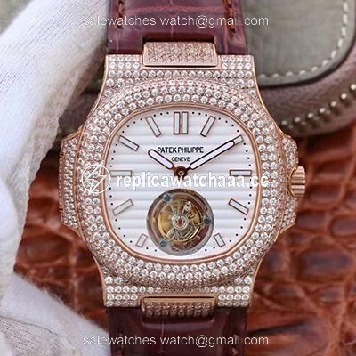 Patek Philippe Nautilus Jumbo 5711 Rose Gold Tourbillon 2018 R8 Factory White Dial Patek Philippe Nautilus Jumbo 5711 Rose Gold Tourbillon 2018 R8 Factory White Dial