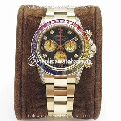Rolex Daytona Cosmograph Rainbow 116589RBOW BL Factory 4130 Movement Rolex Daytona Cosmograph Rainbow 116589RBOW BL Factory 4130 Movement