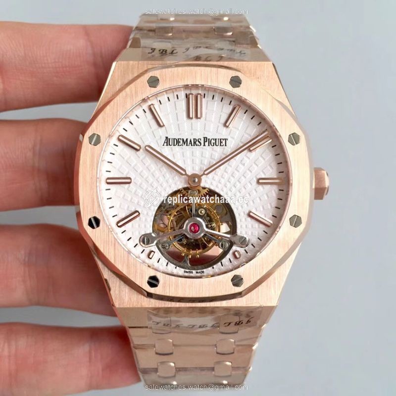 Audemars Piguet Royal Oak Rose Gold Tourbillon Extra Thin 26522 R8 Factory White Dial Audemars Piguet Royal Oak Rose Gold Tourbillon Extra Thin 26522 R8 Factory White Dial