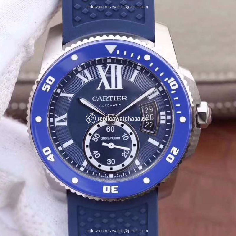 Calibre De Cartier Diver WSCA0010 42MM JF Factory Blue Dial Calibre De Cartier Diver WSCA0010 42MM JF Factory Blue Dial